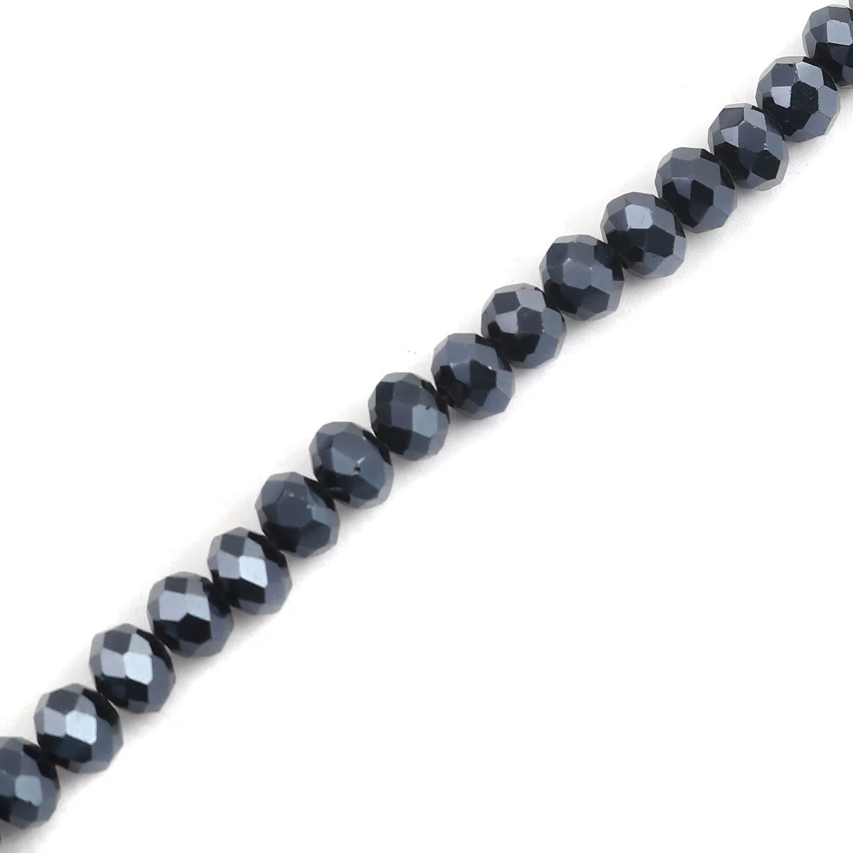 Прямые волосы с фабрики, трансграничные горячие продажи, темно-синие мульти-вырезанные плоские круглые стеклянные бусины, ювелирные бусины, оптовая продажа