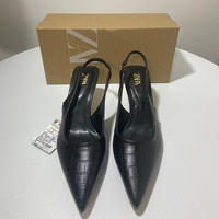 New pointed, thin heel, shallow mouth, metal heel, high heels, feminine style, back strap, fashion sandals for women