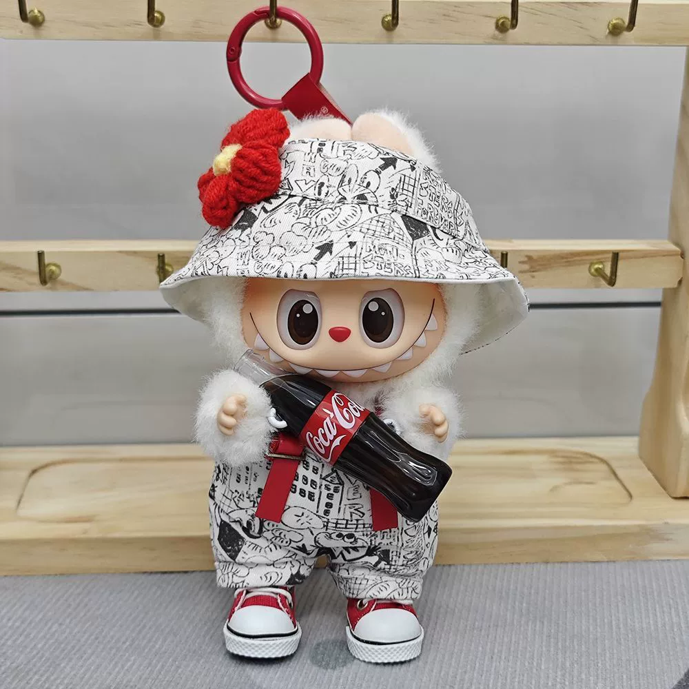 Одежда для кукол Labubu Coca-Cola, сидящая вечеринка, виниловая кукла, одежда для кукол Labubu первого, второго и третьего поколения, слепой бокс.