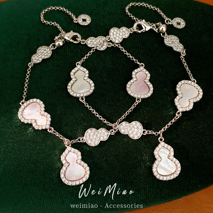 Pulsera de calabaza de frita de piedra ligeramente lujosa nicho de alto nivel pulsera de sensación de viaje diario joyas de moda al por mayor