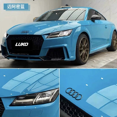 Auto Color Change Film | Series Paint Protection Film One - pet-crystal-miami-blue-double-layer-white-label-flawless-152m-17m