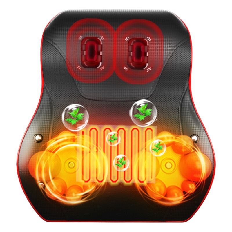 Enlong cuello masajeador cervical cintura hombro cuello abdomen pierna espalda compresa caliente cojín amasamiento almohada de masaje eléctrico