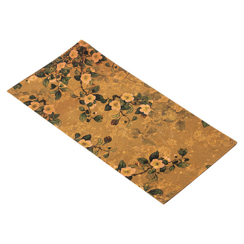 Excellent tea ceremony handmade fragrant cloud yarn old material tea mat Zen style simple camellia pattern table flag fabric tablecloth tea cloth mat