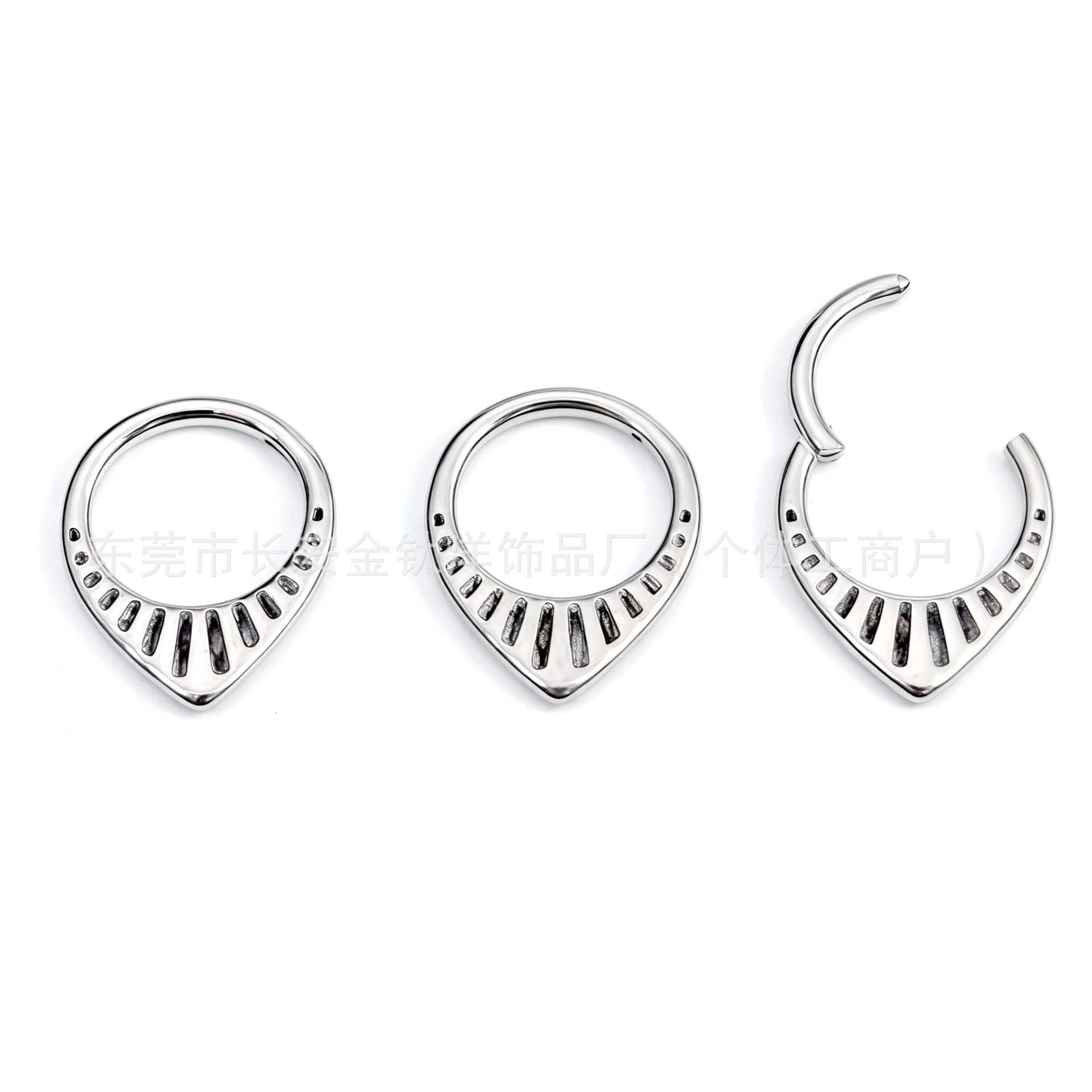 Pointed titanium steel lip stud product view