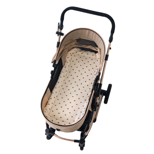 Baby stroller cushion, autumn and winter thickened pure cotton gauze flannel non-slip baby-specific stroller cotton pad small mattress