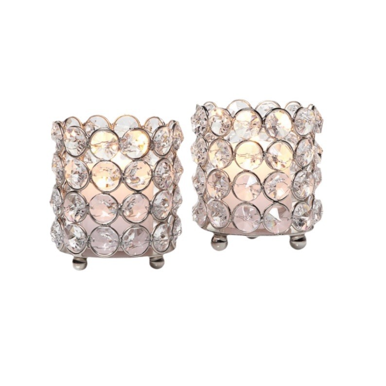 Accesorios transfronterizos candelabros para decoración de bodas calientes de cristal de registro de bolígrafo de estilo europeo hardware retro candelabros ornamentos