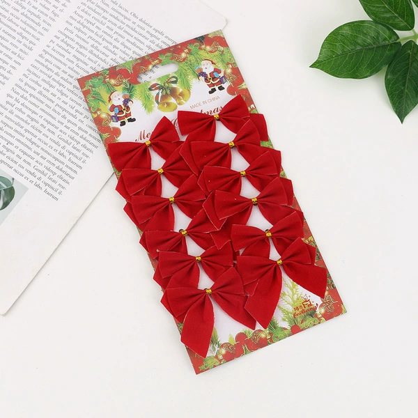 5.5cm red bow 12 (paper card) installation