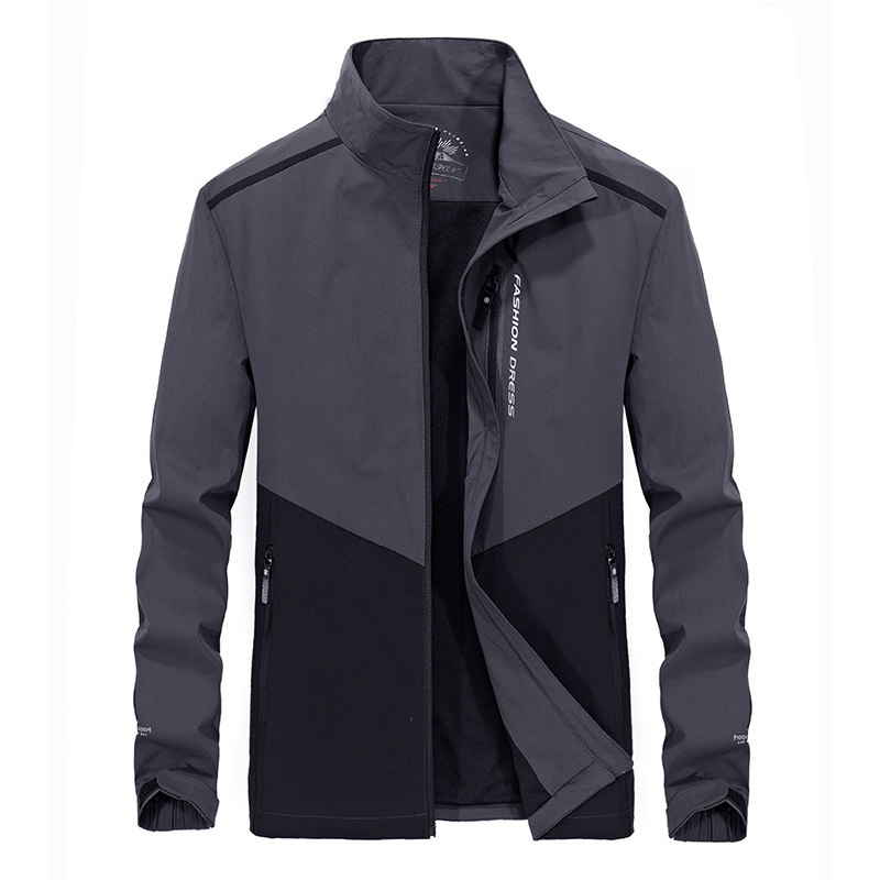 2022 Spring and Autumn New Men's Cross-Border Casual Stand Collar Jacket Trendy Sports Windproof Versatile Men's Coat 2022 Spring and Autumn New Men's Cross-Border Casual Stand Collar Jacket Trendy Sports Windproof Versatile Men's Coat