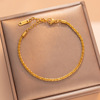 Starry sky stainless steel, bracelet, fashionable jewelry for elementary school students, new collection, Korean style, simple and elegant design, 750 sample gold