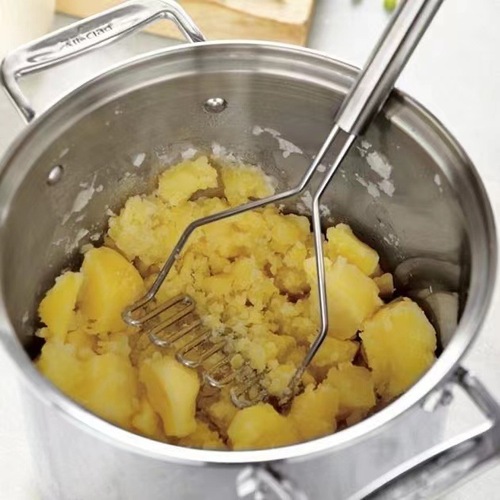 Kitchen mashing tools stainless steel masher potato masher baby food supplement manual fruit crusher