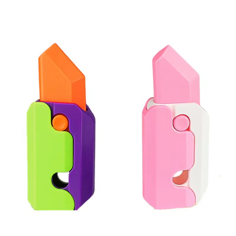 Gravedad cuchillo de rábano descompresión cuchillo 3D impresión pequeño juguete rábano cuchillo Douyin mismo estilo de ventilación diversión al por mayor