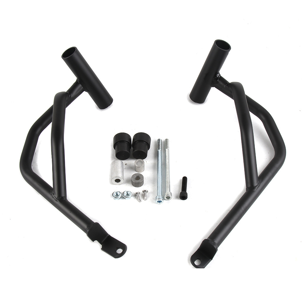 适用于贝纳利幼狮500边箱保险杠踏板摩托车改装碳钢黑铁护杠