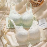 内衣女小胸聚拢中厚显大上托性感蕾丝收副乳防下垂调整型文胸春秋