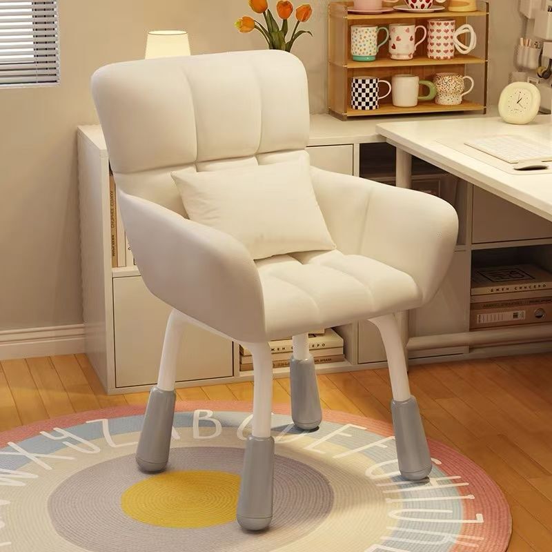 Chair for Girls' Bedroom, Computer Chair, Home Study Desk Chair, Comfortable for Long Sitting, Small Backrest Stool for Dormitory