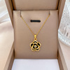 Small design pendant stainless steel, brand necklace, internet celebrity, simple and elegant design