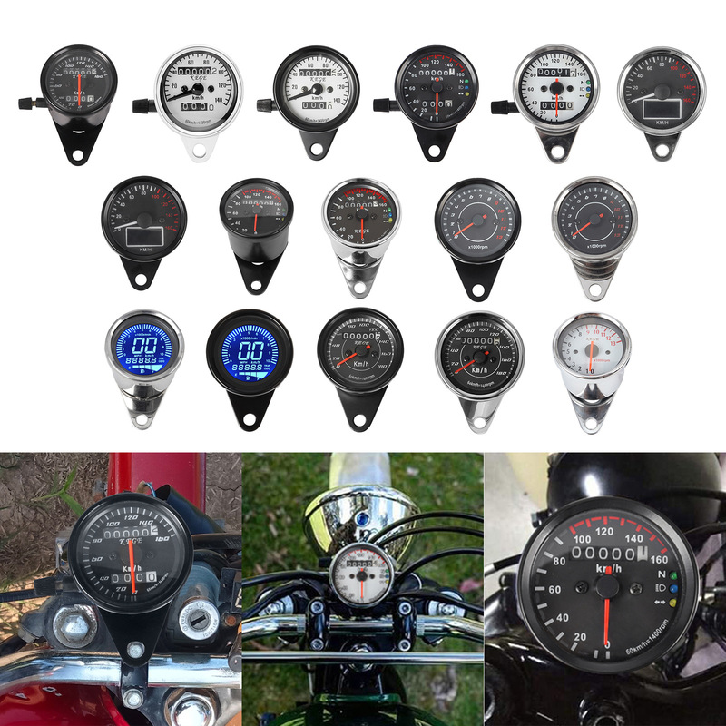 Supply of Vintage Motorcycle Small Dual Odometer Instruments/Jialing 70 Retro Modification/Monkey Modified Odometer