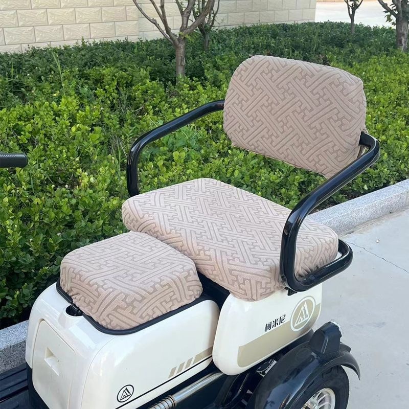 Bubuxian casual tricycle seat cover, suitable for all seasons, cute cartoon electric vehicle seat cushion cover, tricycle seat cover