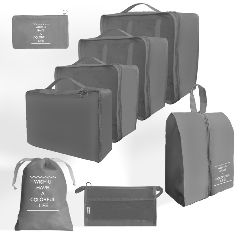 Bolsa de almacenamiento de viaje traje de seis piezas de siete piezas de ocho piezas plegable bolsa de lavado bolsa de almacenamiento de ropa bolsa de viaje con cordón