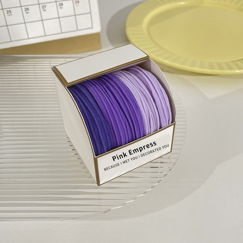 Cuerda para el cabello retro Maillard, temperamento femenino, cuerda para el cabeza duradera, banda de goma para el cabello de alta gama, tocado de lazo para el cabello de cola de caballo alta