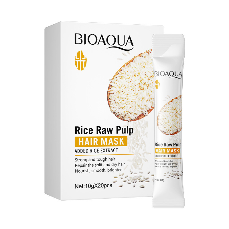 完全英語 BIOAOUA ライスピューレ ウォッシュ＆ケアセット シャンプー ヘアマスク コンディショナー 越境貿易卸売|undefined