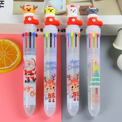 十色圓珠筆聖誕靴子動物造型卡通彩色油筆學生獎品禮物多色手賬筆