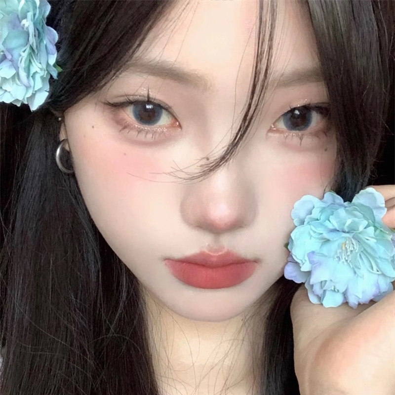 梦幻蓝山茶花发夹仿真花朵侧边夹甜美清新纯欲风海边度假饰品|undefined