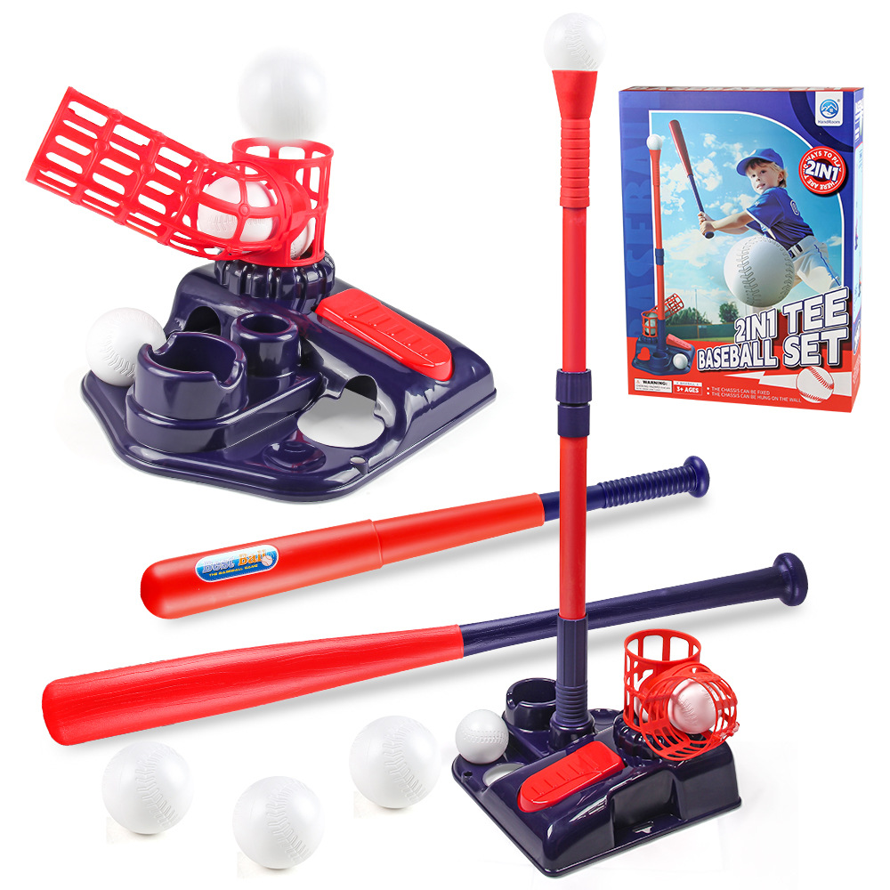 Juguetes deportivos de ocio para niños con un botón de lanzamiento de béisbol lanzador de pies para interiores y exteriores juego de béisbol deportivo