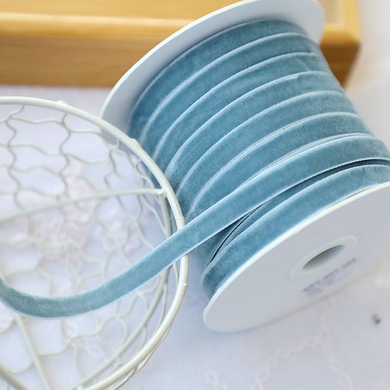 1cm de ancho terciopelo flocado correa de tejido correa de arco correa de ropa hecha a mano sombrero accesorios accesorios materiales DIY