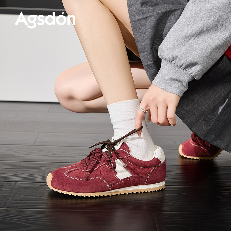 Zapatos de entrenamiento alemán rojos de la antigua mujer 2026 nuevo primavera retro zapatos descalzos ballet Gump zapatos deportivos