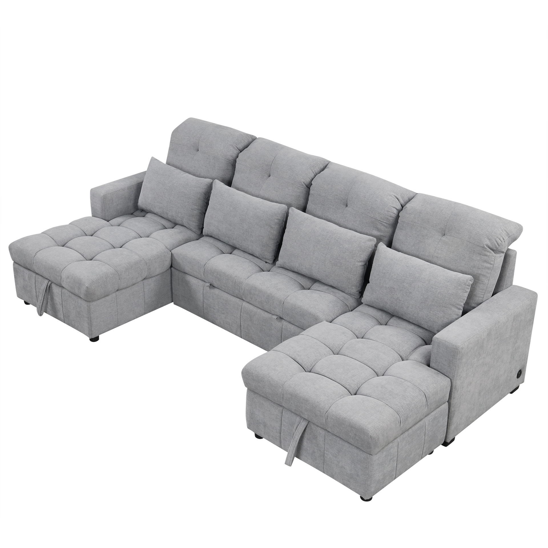 Sofá de tela de lujo ligero, muebles de sala de estar pequeños, sofá postmoderno