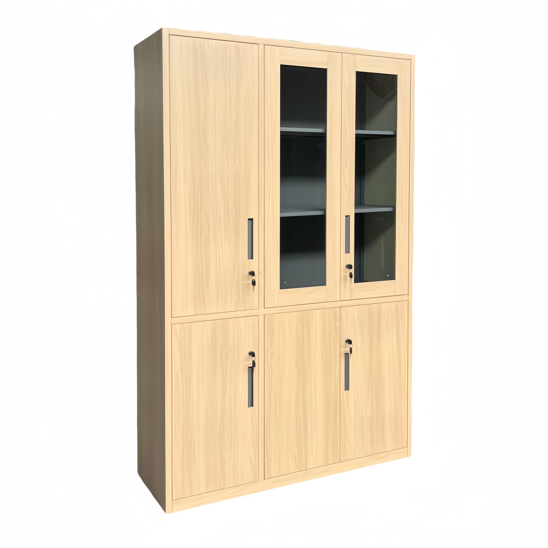 Gabinete de archivos de oficina armario de acero de madera con cerradura de vidrio armario bajo armario de almacenamiento archivos de archivos de archivos de archivos