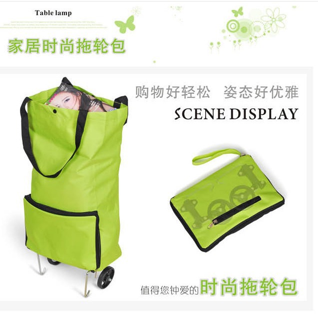 Factory wholesale new portable Korean folding shopping bag fashion household hand cart shopping cart trailer bag