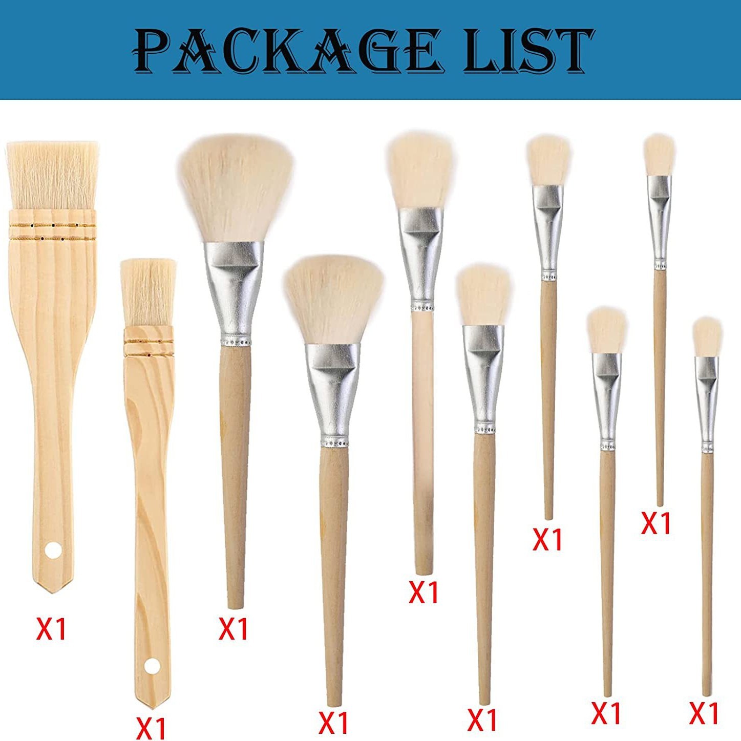 Juego de pinceles 10PCS