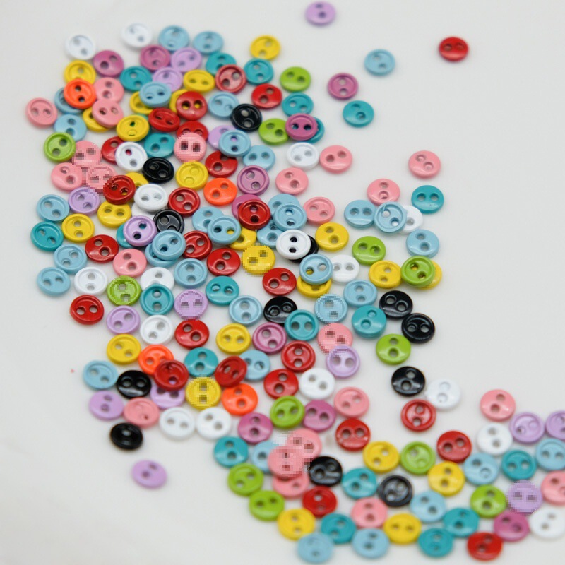 3Mm4Mm5Mm Colorful Mini Metal Two-Eye Buttons B Doll Clothing Accessories Handmade DIY Small Cloth Buttons
