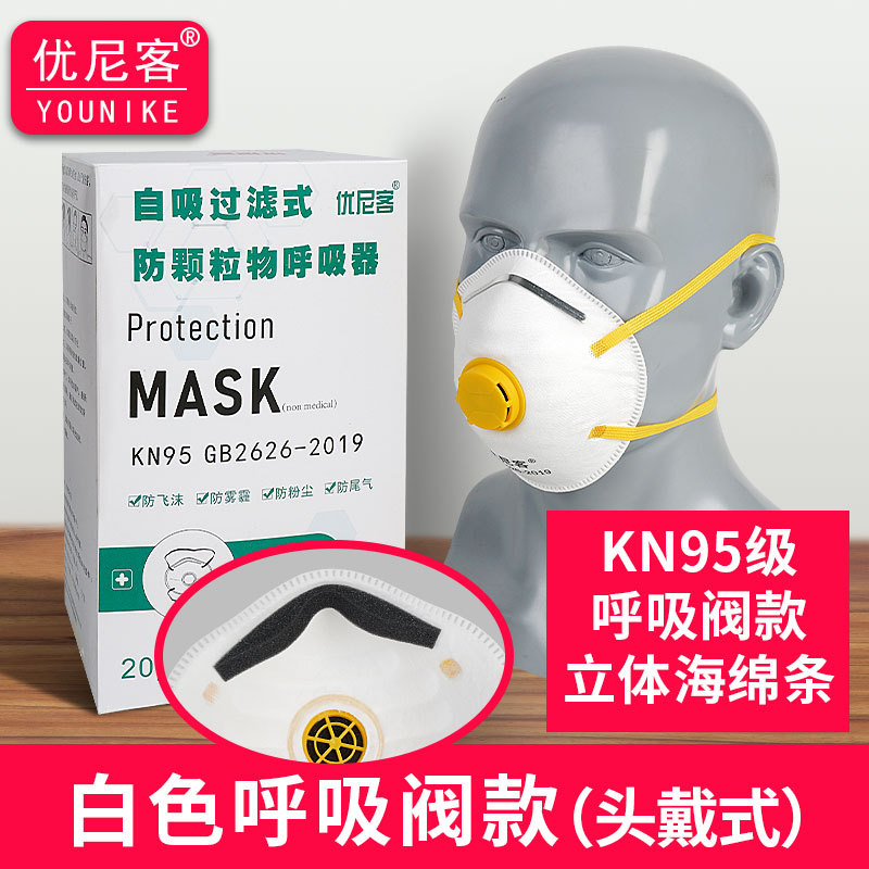 KN95 máscara a prueba de polvo tipo tazón antipolvo industrial integral con válvula de respiración especial para molinero de mina de carbón