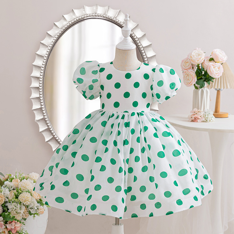 Baby Girl Fashionable Girl Dress Summer Floral Sweet Style Fluffy Skirt Baby One-Year-Old Dress Princess Dress