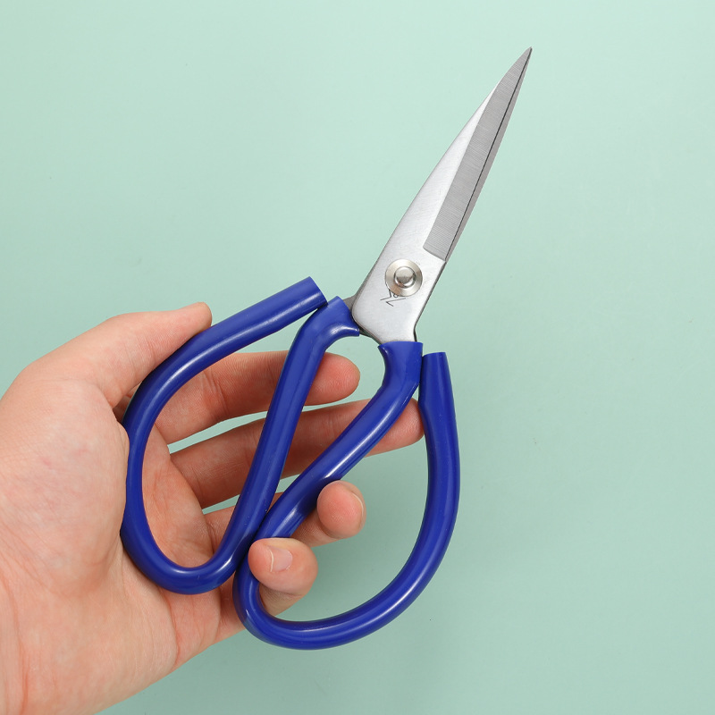 Fábrica al por mayor de acero hecho a mano recta afilada tijeras Sastre industrial tijeras de cuero tijeras grandes