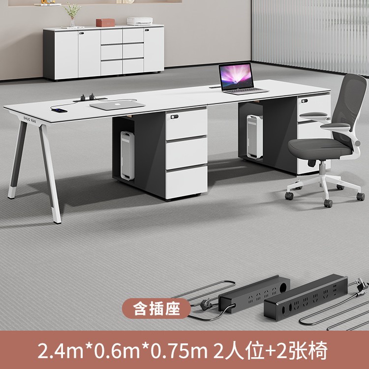 Прямой ряд 2 сидений + стул (улучшенный без ручек + эргономичный стул)