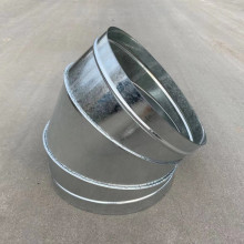 厂家直供佛山不锈钢螺旋风管厂生产45度弯头镀锌螺旋风管