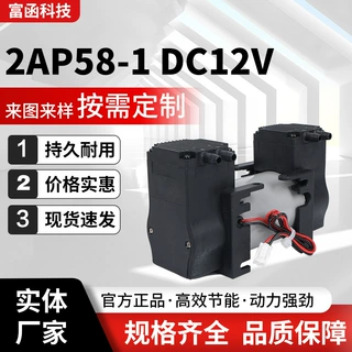 微型耐腐蚀2AP58-1 DC12V真空泵电动隔膜气泵220V电动隔膜气泵