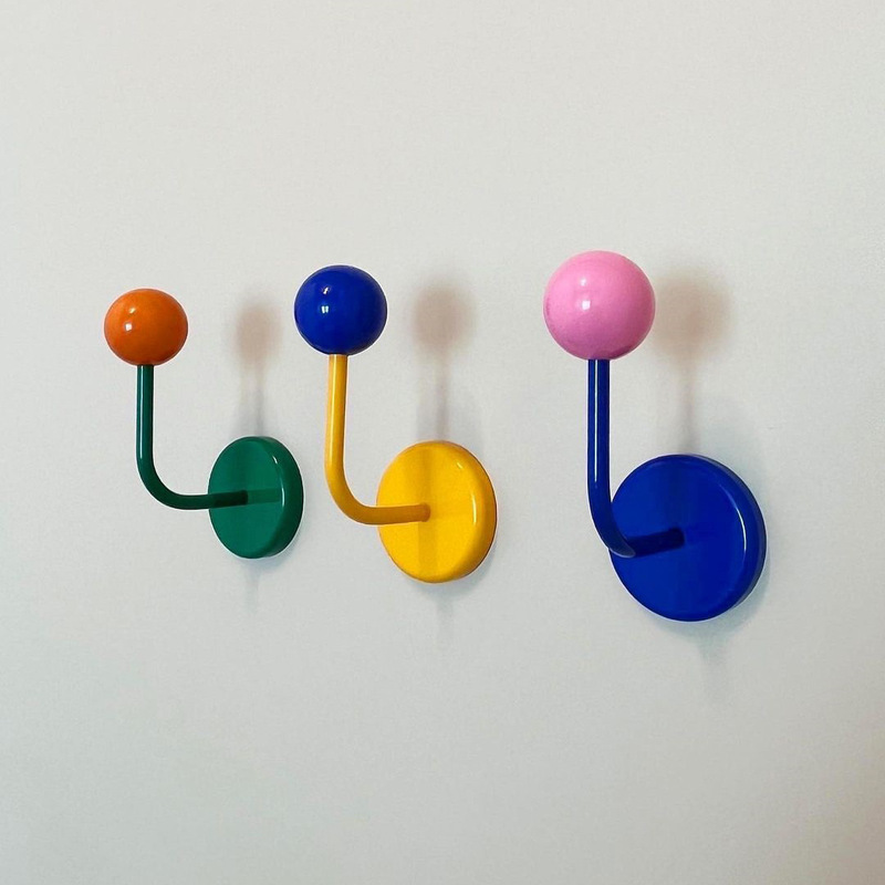 Colorful Creative Magnetic Hooks Without Punching Magnetic Sticky Hooks Kitchen Bathroom Entrance Door Refrigerator Strong Traceless Decoration