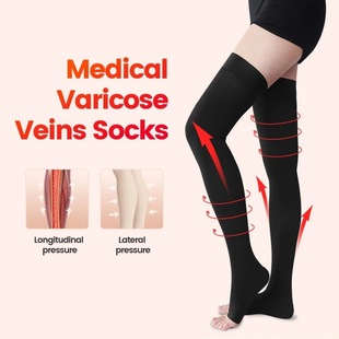Hot Selling Intravenous Compression Socks Mid-Barrel Long Barrel Pants Plus Size 4XL Gradient Compression Anti-Thromboelastic Belt Care