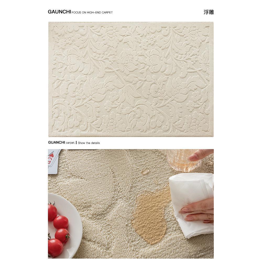 Alfombras de sala de estar 2024 nuevo sin pegamento antibacteriano filamento de diatomitas impermeable sin lavado limpiable alfombras de piso de lujo ligero de alto nivel