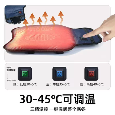 Winter Motorcycle Electric Heated Seat Cushion Shock-Absorbing Seat Cushion Electric Vehicle Takeaway Waterproof and Warm Motorcycle Seat Cushion Seat Cover