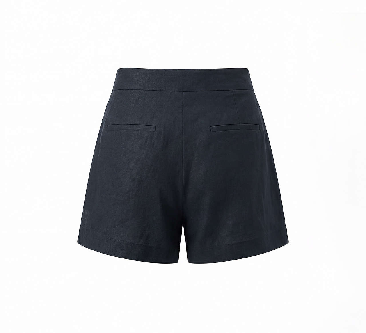 Quần short nữ cạp cao dây buộc phong cách quốc phong rộng thùng thình đính cườm — Xanh lông mòng đen chi tiết 28