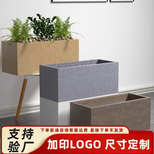 长方形水泥花盆花槽大号酒店手工镁泥马槽花盆园林景观种菜盆现货