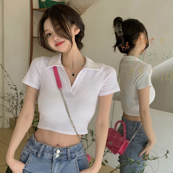 Short design summer short sleeve T-shirt for students