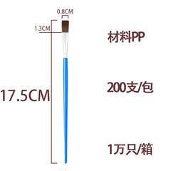 廠家批發黑毛平頭畫筆塑料杆顏料筆刷黑倒毛油畫水粉畫排筆刷