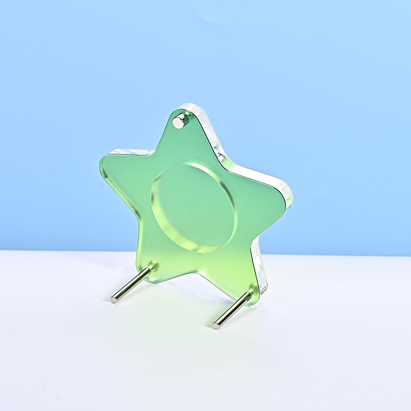 Acrylic badge, stand, removable storage system, (Physicals)