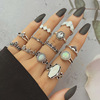 Retro metal ring, fashionable set, advanced accessory, Amazon, European style, high-quality style, wholesale